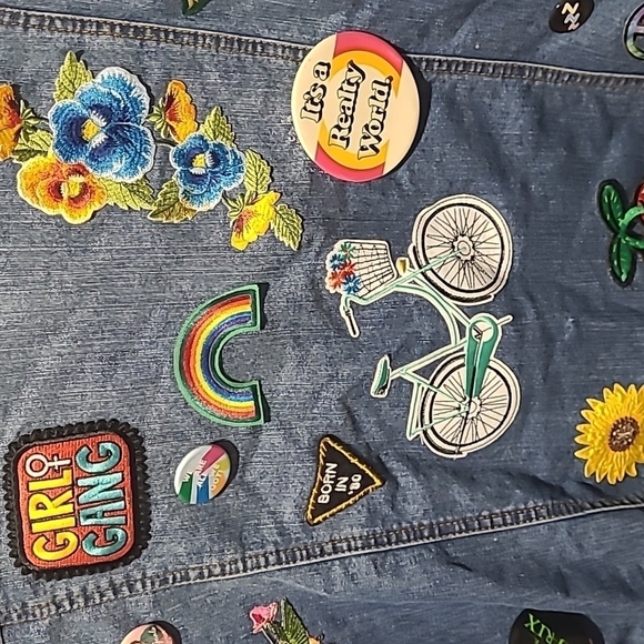 Cavalini sz 1X denim personalized jacket buttons Agust D - Picture 14 of 15